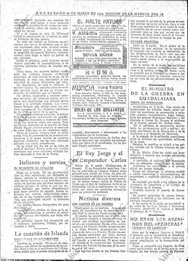 ABC MADRID 22-03-1919 página 18