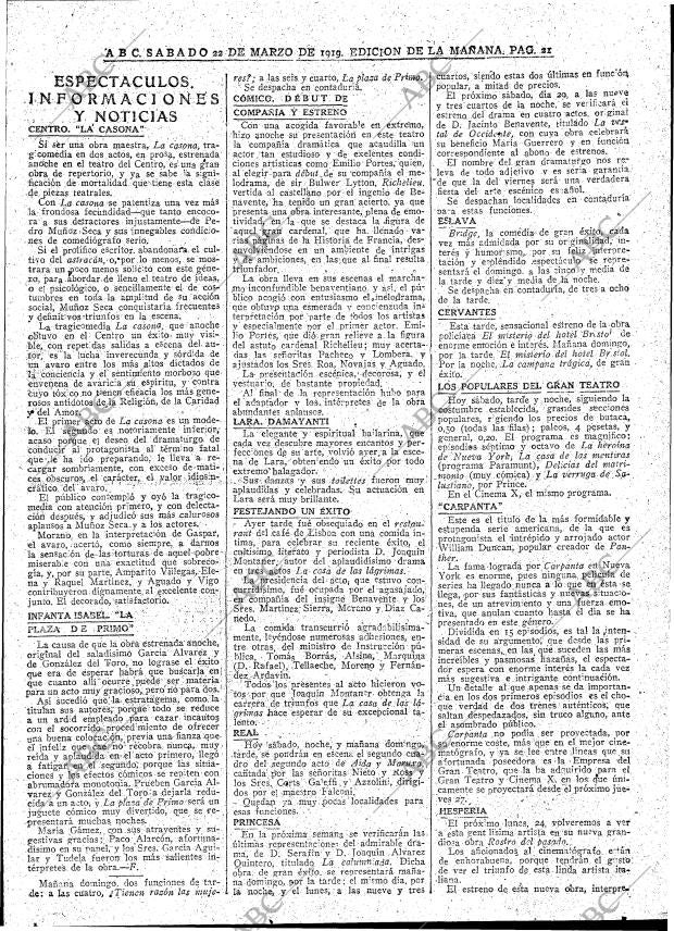 ABC MADRID 22-03-1919 página 21
