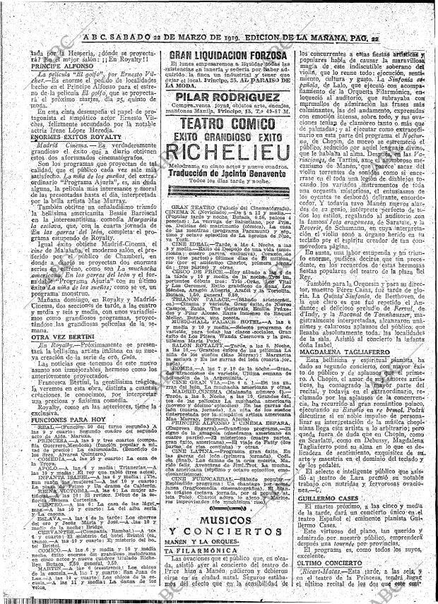 ABC MADRID 22-03-1919 página 22