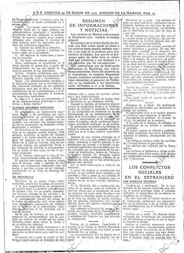 ABC MADRID 23-03-1919 página 14
