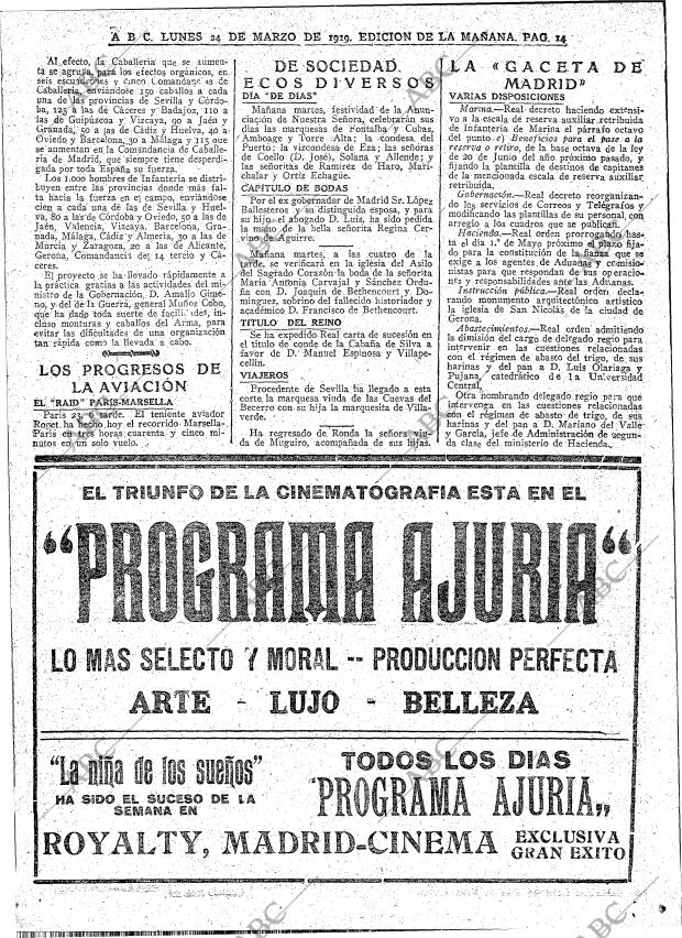 ABC MADRID 24-03-1919 página 14