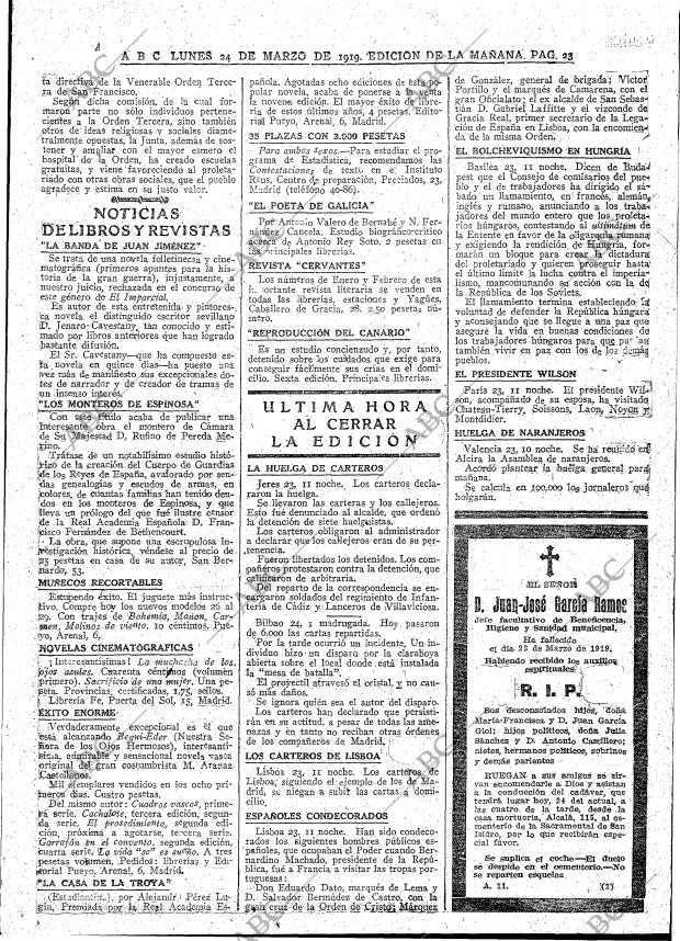 ABC MADRID 24-03-1919 página 23