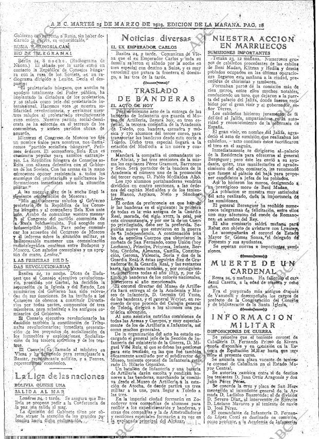 ABC MADRID 25-03-1919 página 16