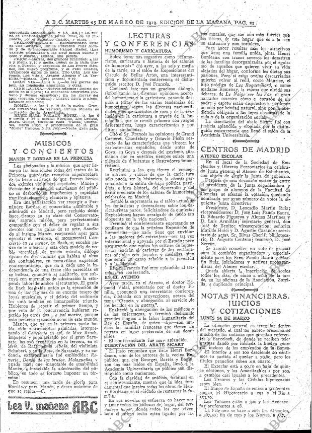 ABC MADRID 25-03-1919 página 21