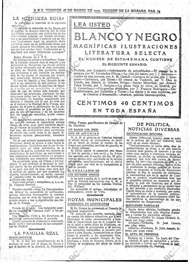 ABC MADRID 28-03-1919 página 13
