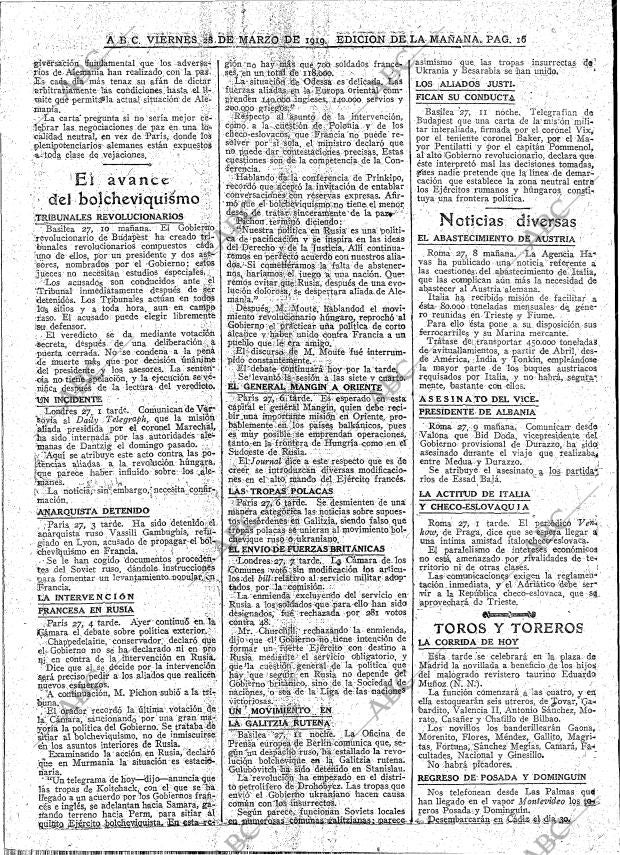 ABC MADRID 28-03-1919 página 16