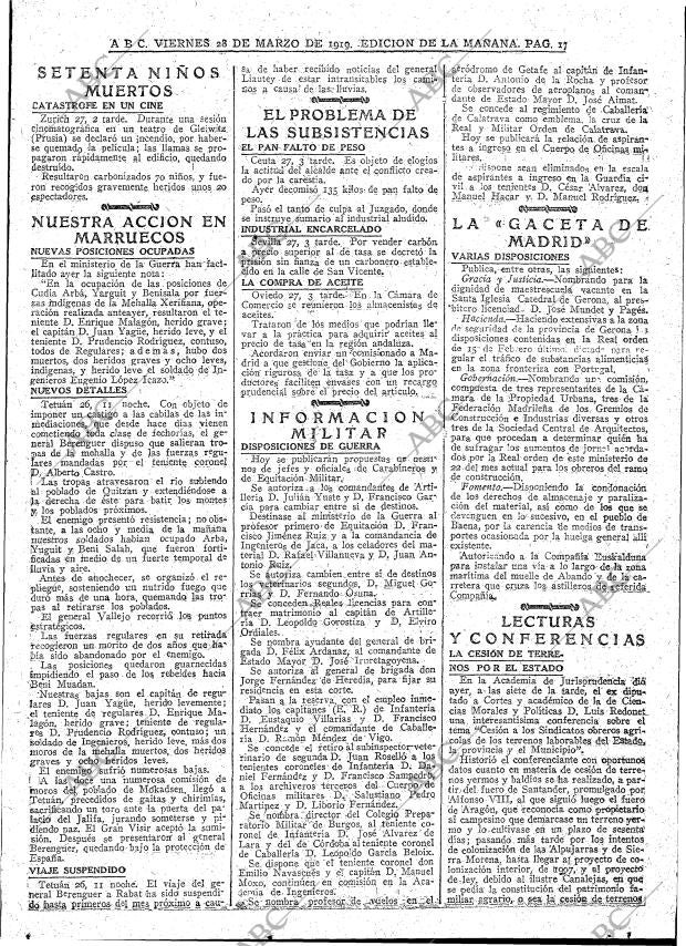 ABC MADRID 28-03-1919 página 17