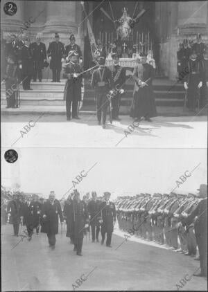 En la escuela Naval de san Fernando. Jura de la bandera por los Alumnos.2.-la...