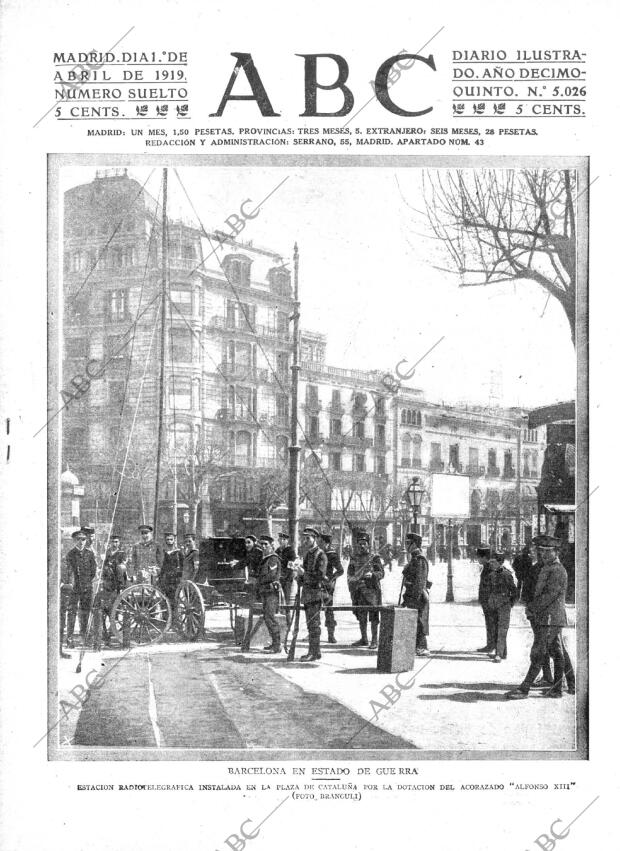 ABC MADRID 01-04-1919 página 1