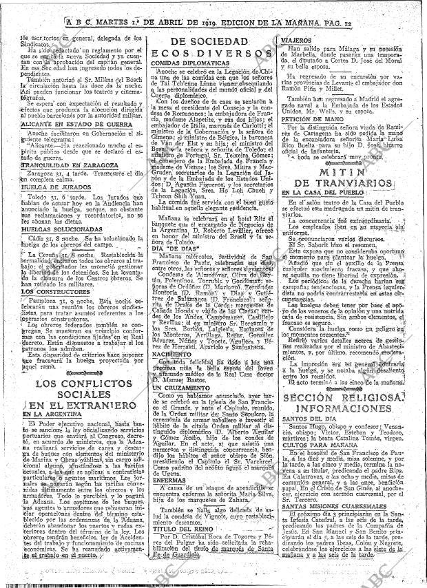 ABC MADRID 01-04-1919 página 12