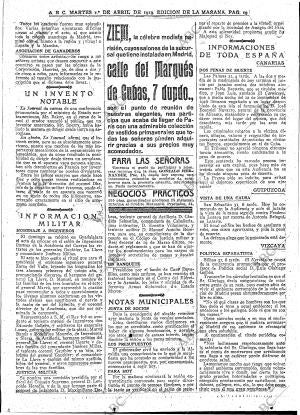 ABC MADRID 01-04-1919 página 19