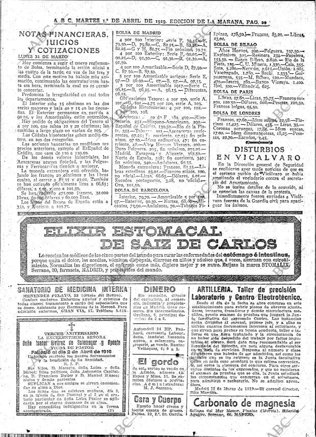 ABC MADRID 01-04-1919 página 20