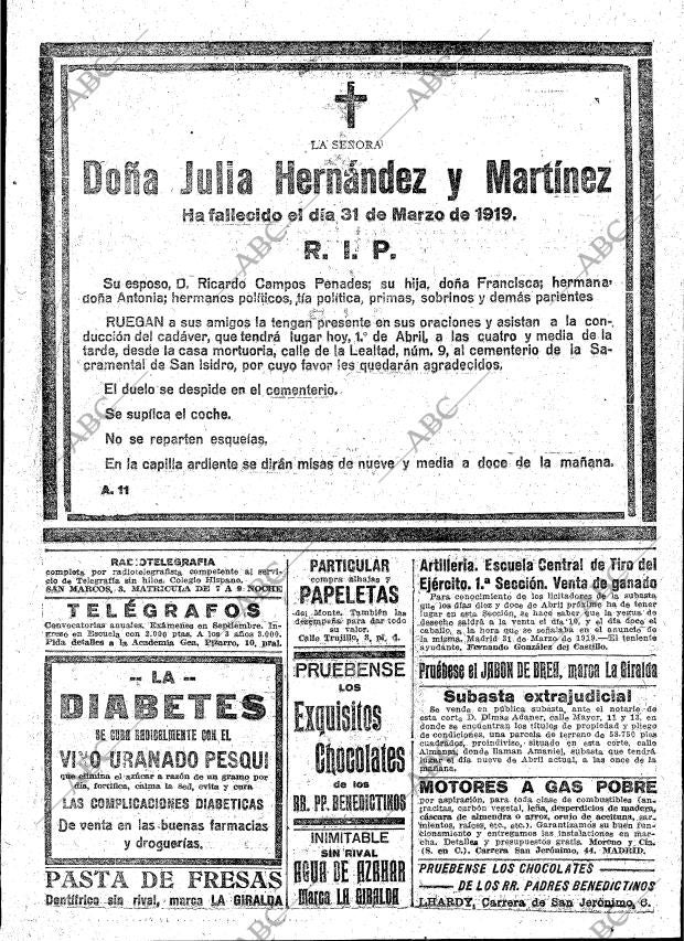 ABC MADRID 01-04-1919 página 25