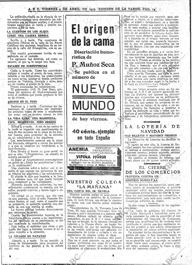 ABC MADRID 04-04-1919 página 14