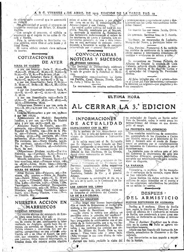 ABC MADRID 04-04-1919 página 19