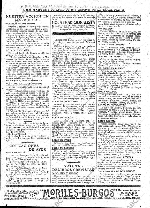 ABC MADRID 08-04-1919 página 16
