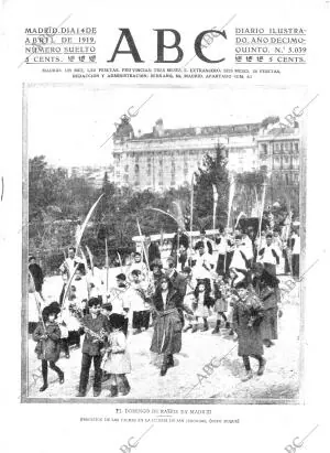 ABC MADRID 14-04-1919 página 1
