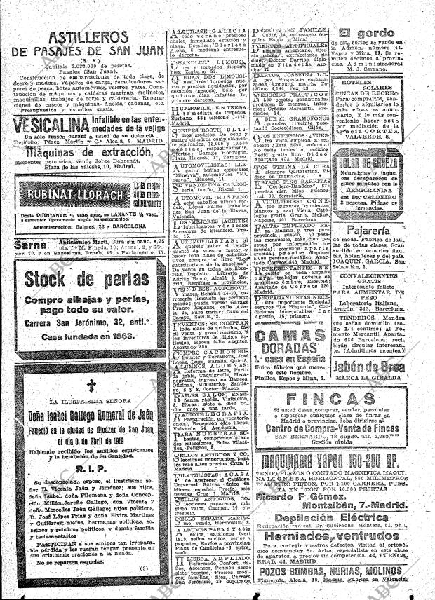 ABC MADRID 14-04-1919 página 20