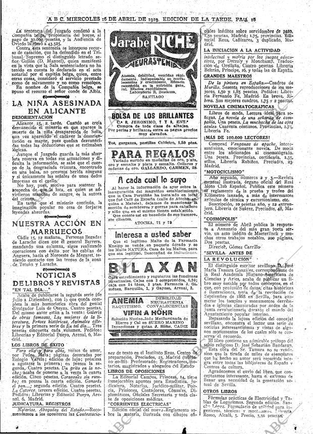 ABC MADRID 16-04-1919 página 16