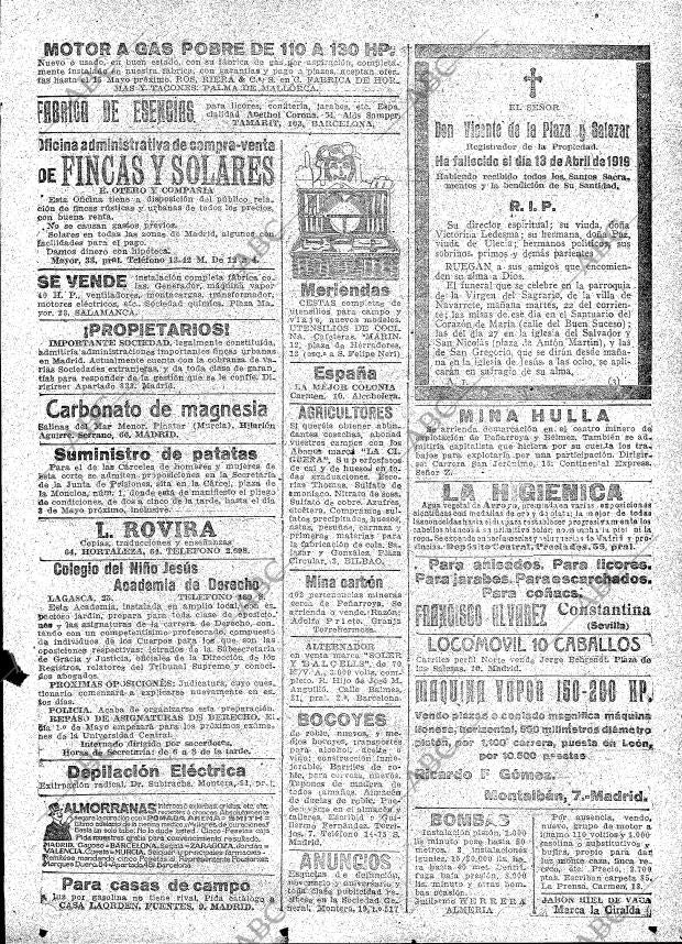 ABC MADRID 21-04-1919 página 21