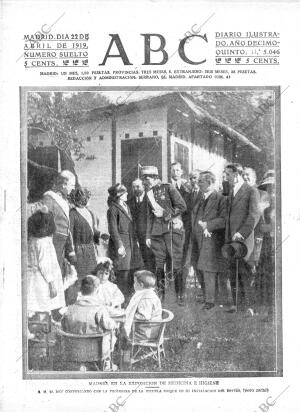 ABC MADRID 22-04-1919 página 1