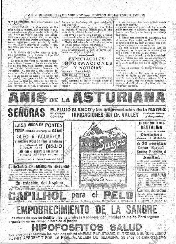 ABC MADRID 23-04-1919 página 16