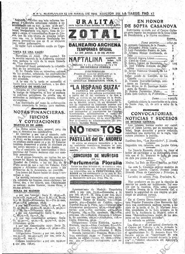 ABC MADRID 23-04-1919 página 18