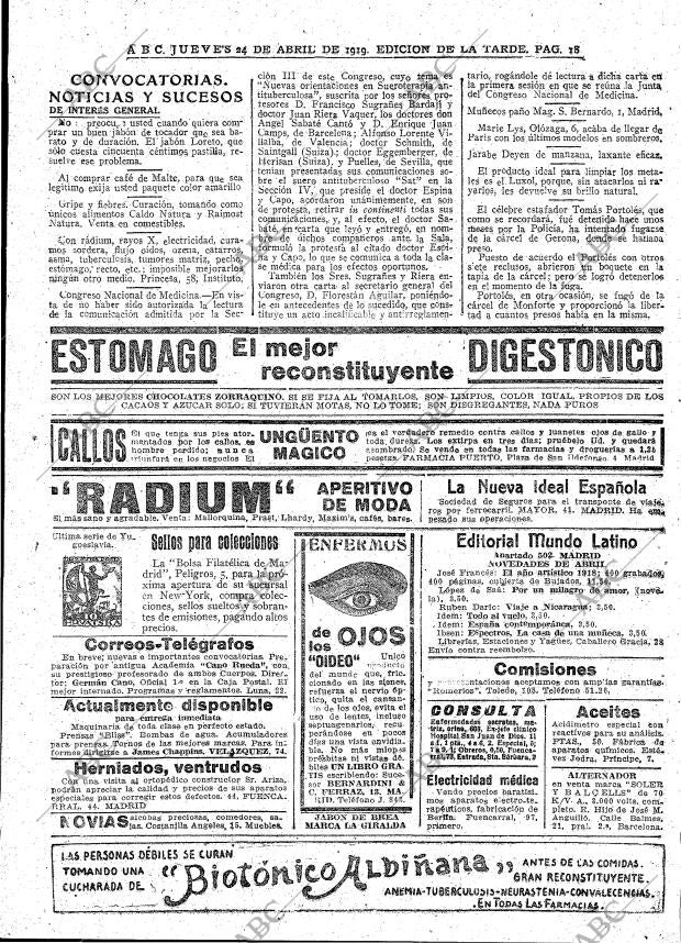 ABC MADRID 24-04-1919 página 18