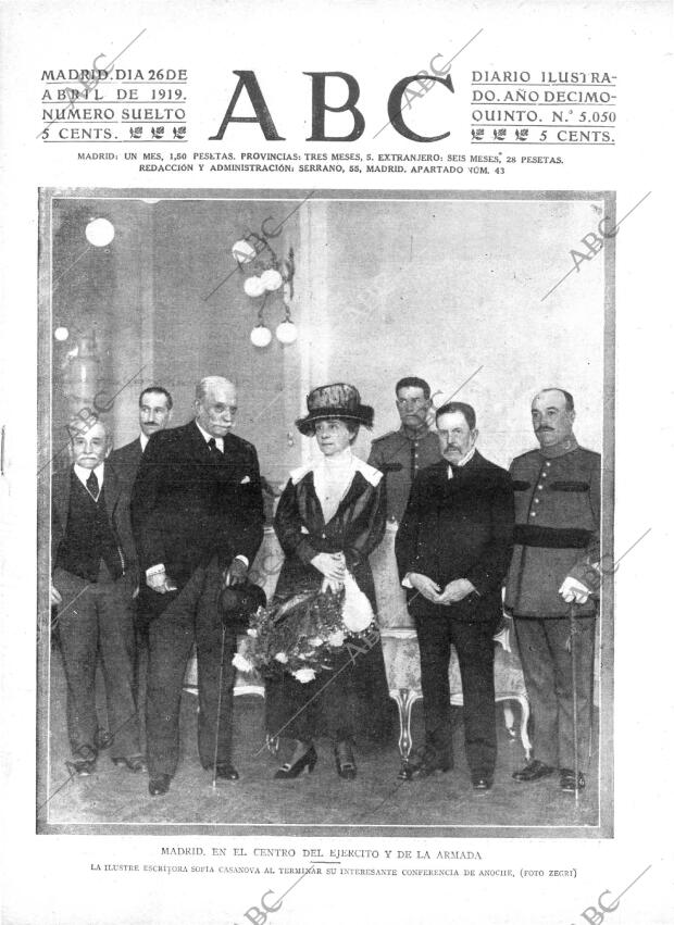 ABC MADRID 26-04-1919 página 1