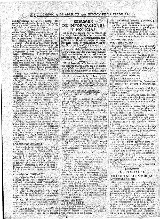 ABC MADRID 27-04-1919 página 11