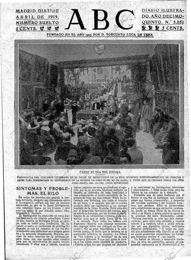 ABC MADRID 27-04-1919 página 3