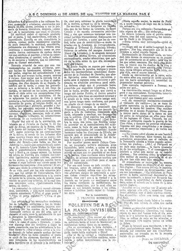 ABC MADRID 27-04-1919 página 8