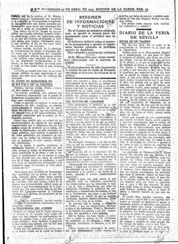 ABC MADRID 30-04-1919 página 11