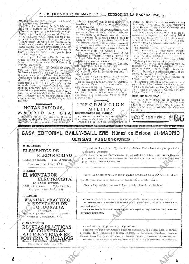 ABC MADRID 01-05-1919 página 12