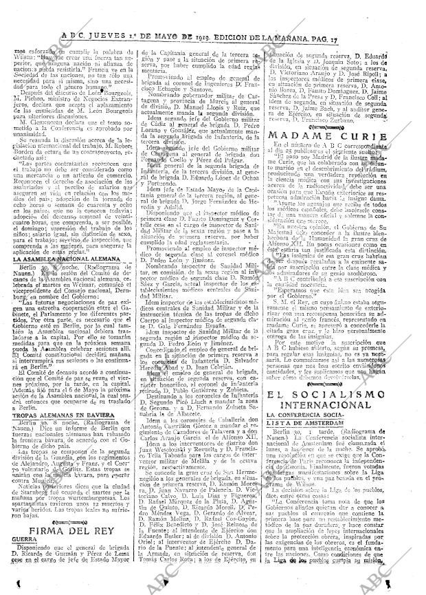 ABC MADRID 01-05-1919 página 17