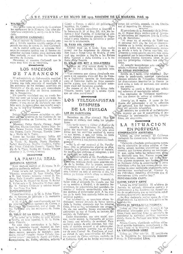 ABC MADRID 01-05-1919 página 19