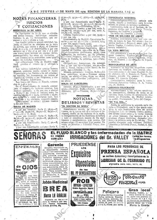 ABC MADRID 01-05-1919 página 24