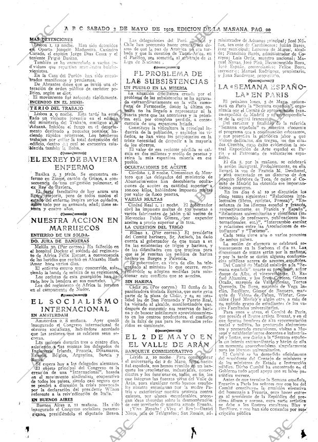 ABC MADRID 03-05-1919 página 20