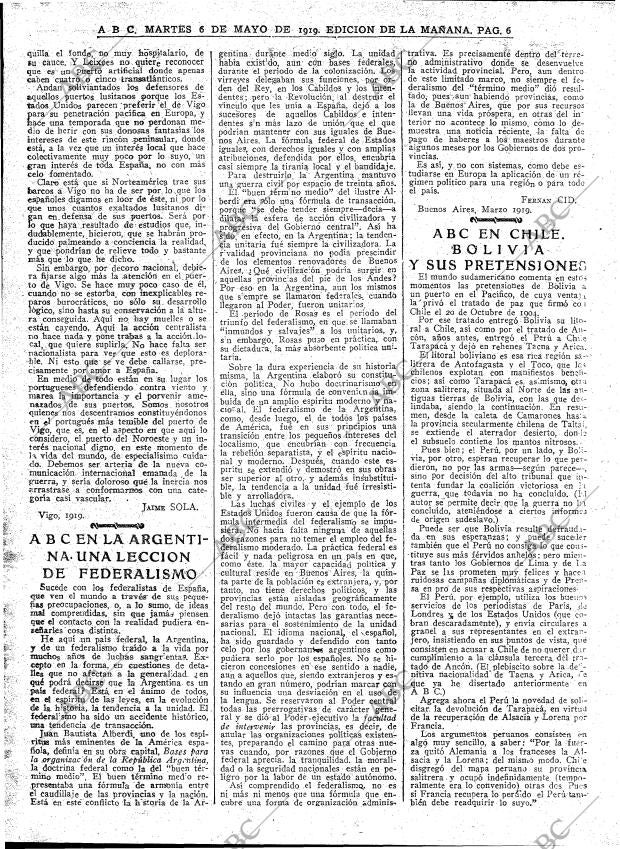 ABC MADRID 06-05-1919 página 6