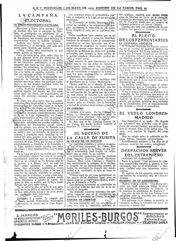 ABC MADRID 07-05-1919 página 12