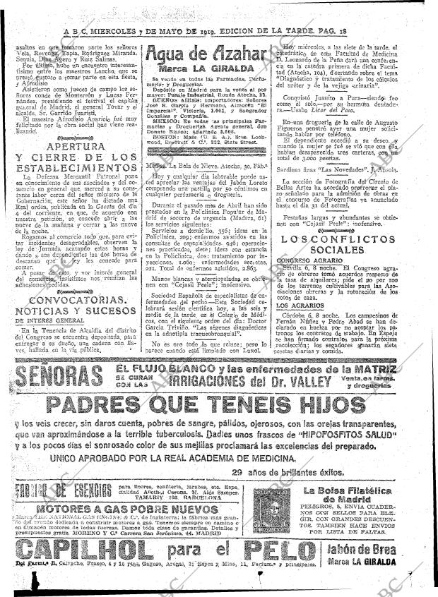 ABC MADRID 07-05-1919 página 18