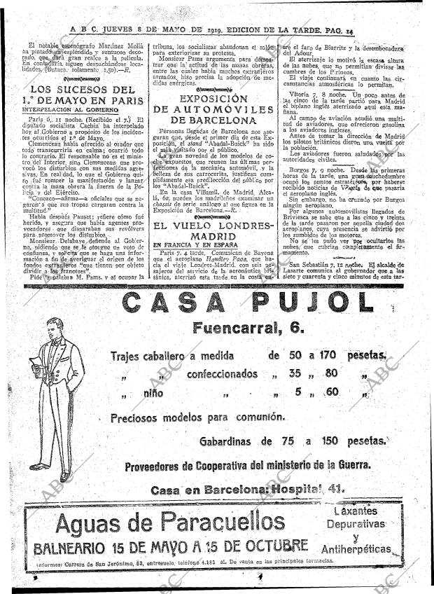 ABC MADRID 08-05-1919 página 14