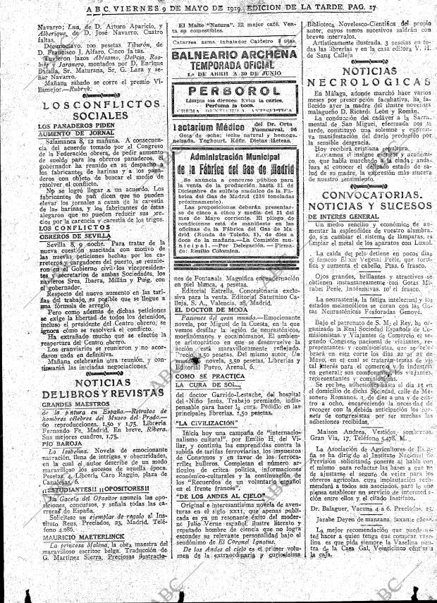 ABC MADRID 09-05-1919 página 17