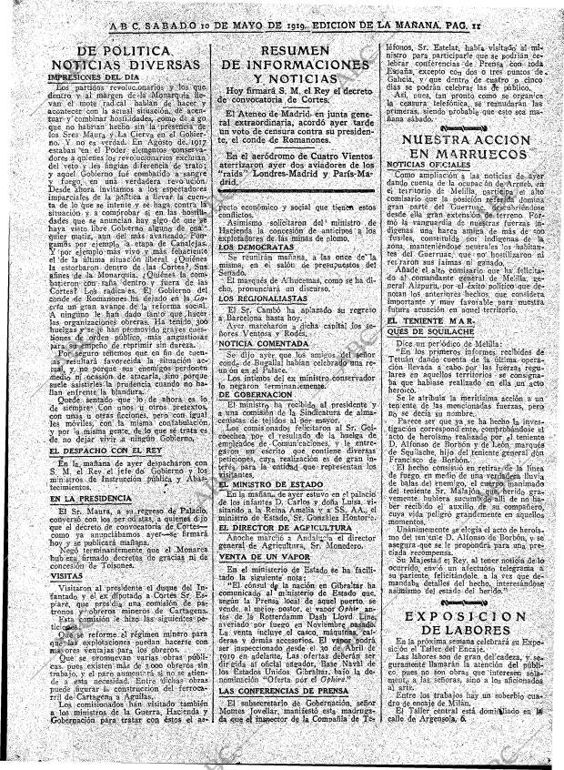 ABC MADRID 10-05-1919 página 11