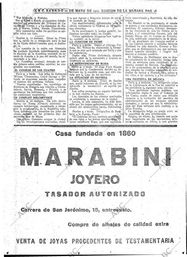 ABC MADRID 10-05-1919 página 18
