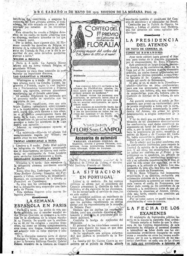 ABC MADRID 10-05-1919 página 19