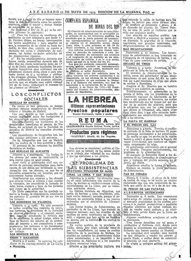 ABC MADRID 10-05-1919 página 20
