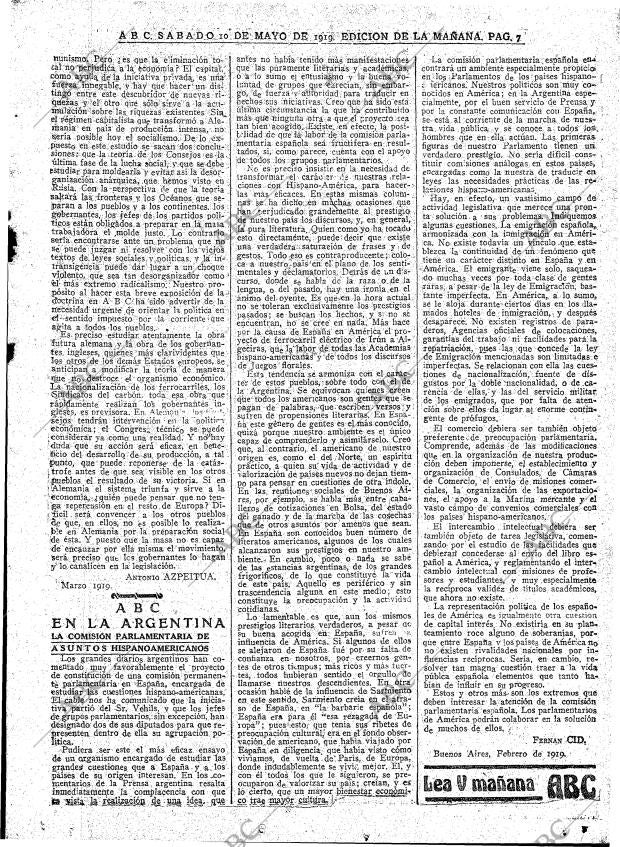 ABC MADRID 10-05-1919 página 7