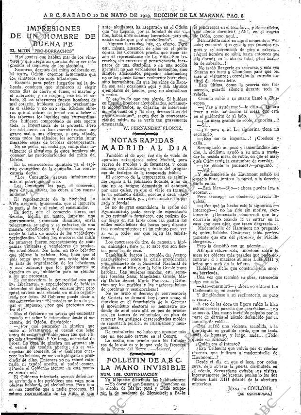 ABC MADRID 10-05-1919 página 8