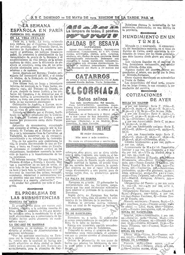 ABC MADRID 11-05-1919 página 16